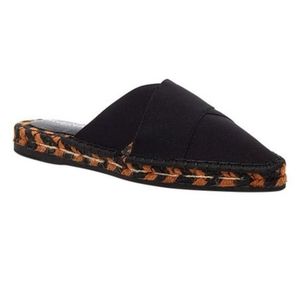 Kelsi Dagger Brooklyn Black Crisscross Jazz Mule Slip on Espadrilles